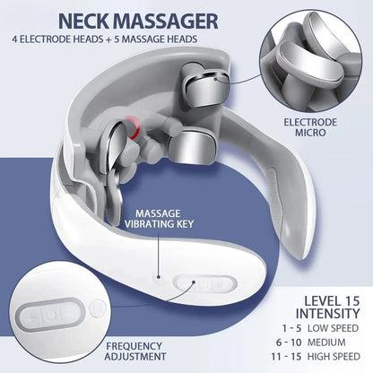 BodyRestoreHub™ Heated Neck Massager with TENS