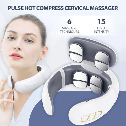 BodyRestoreHub™ Heated Neck Massager with TENS