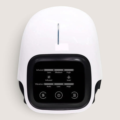 BodyRestoreHub™ Heated Knee Massager — control panel with infrared, laser, and vibration settings