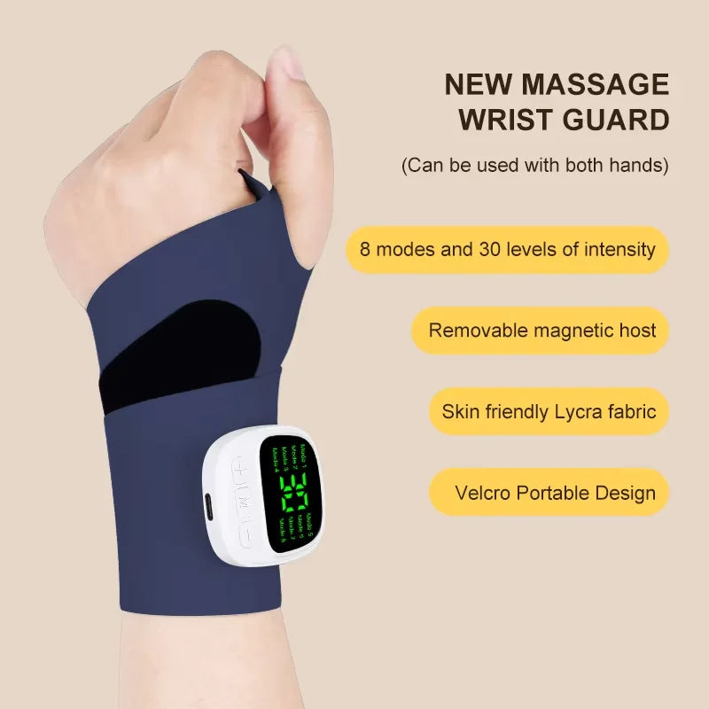 Darkblue Color Cordless Electric Wrist Massager – USB Vibration Relief
