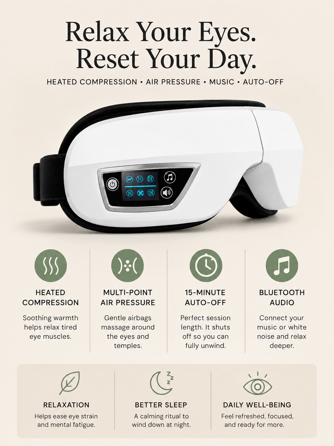 BodyRestoreHub™ Heated Eye Massager