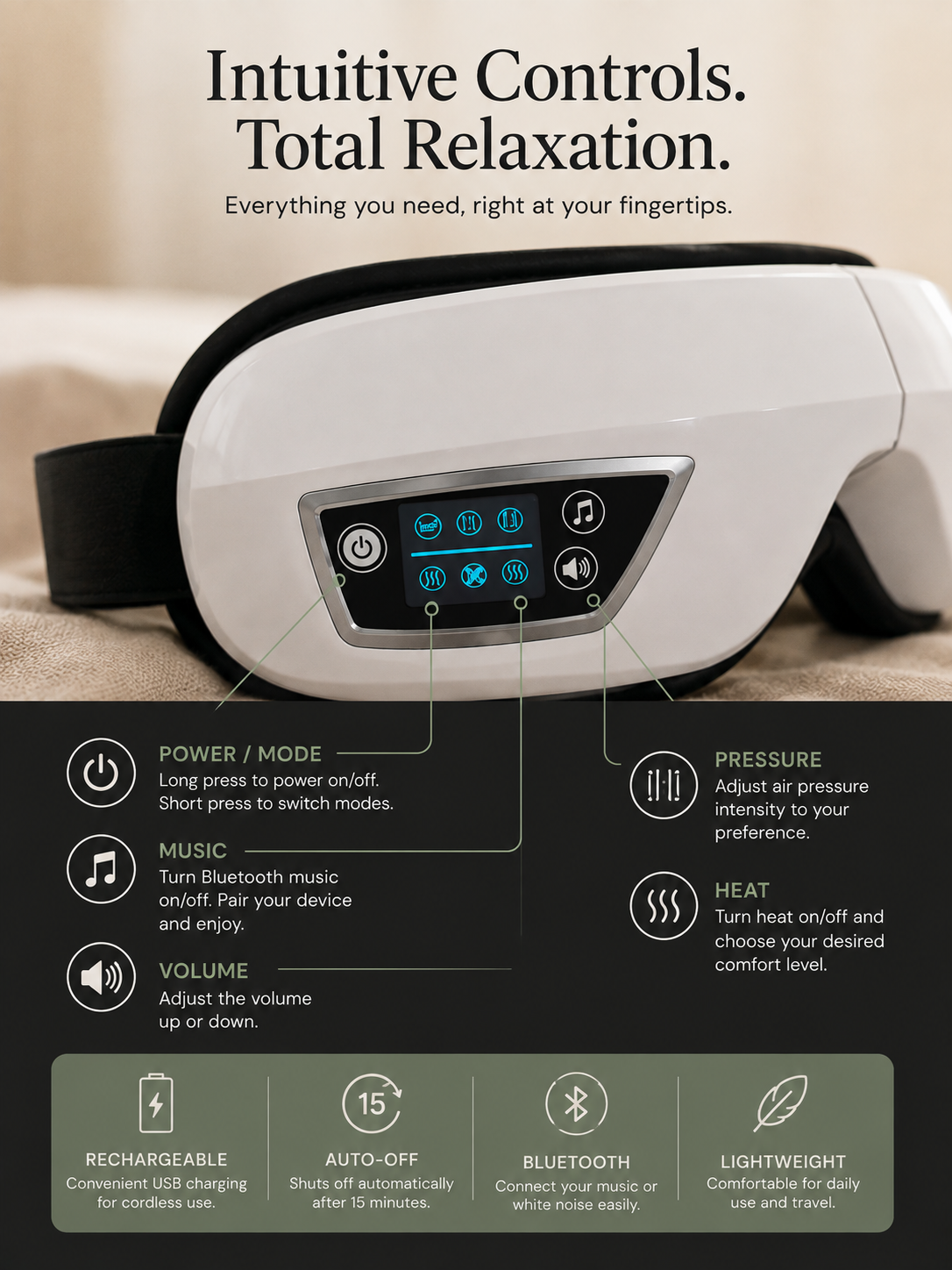 BodyRestoreHub™ Heated Eye Massager